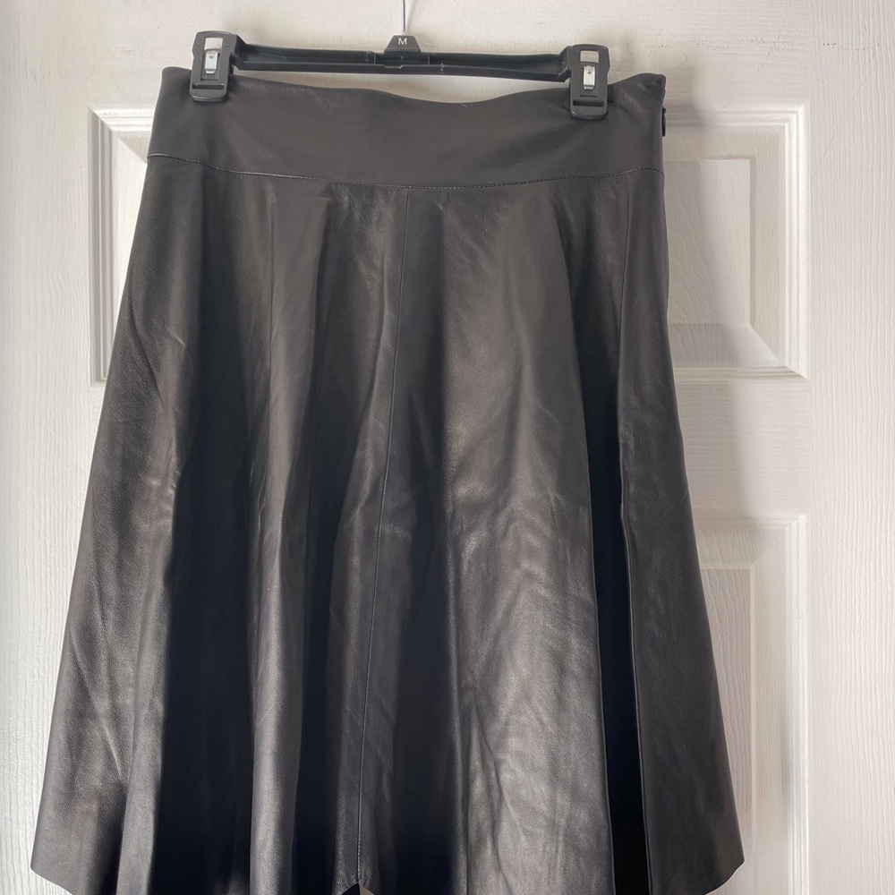 Black Leather Skirt - Robert Rodriguez - Size 10
